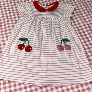 Mini Boden cherry soft cotton dress 12/18